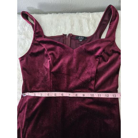 Privy Asymmetrical Purple Bodycon Sweetheart Velvet Witchy Dress Whimsigoth‎ L - Picture 6 of 11